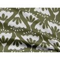 thumbnail image 4 of oneOone Rayon Olive Green Fabric Florals Sewing Craft Projects Fabric Prints By Yard 56 Inch Wide, 4 of 4