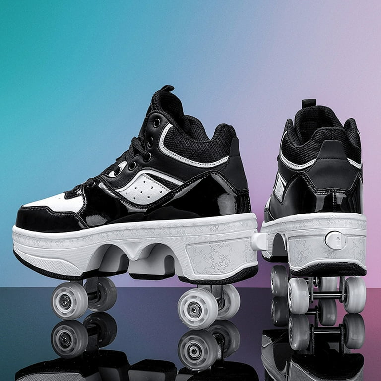 Unisex Roller Skate Shoes Sneakers Roller Shoes 2-in-1