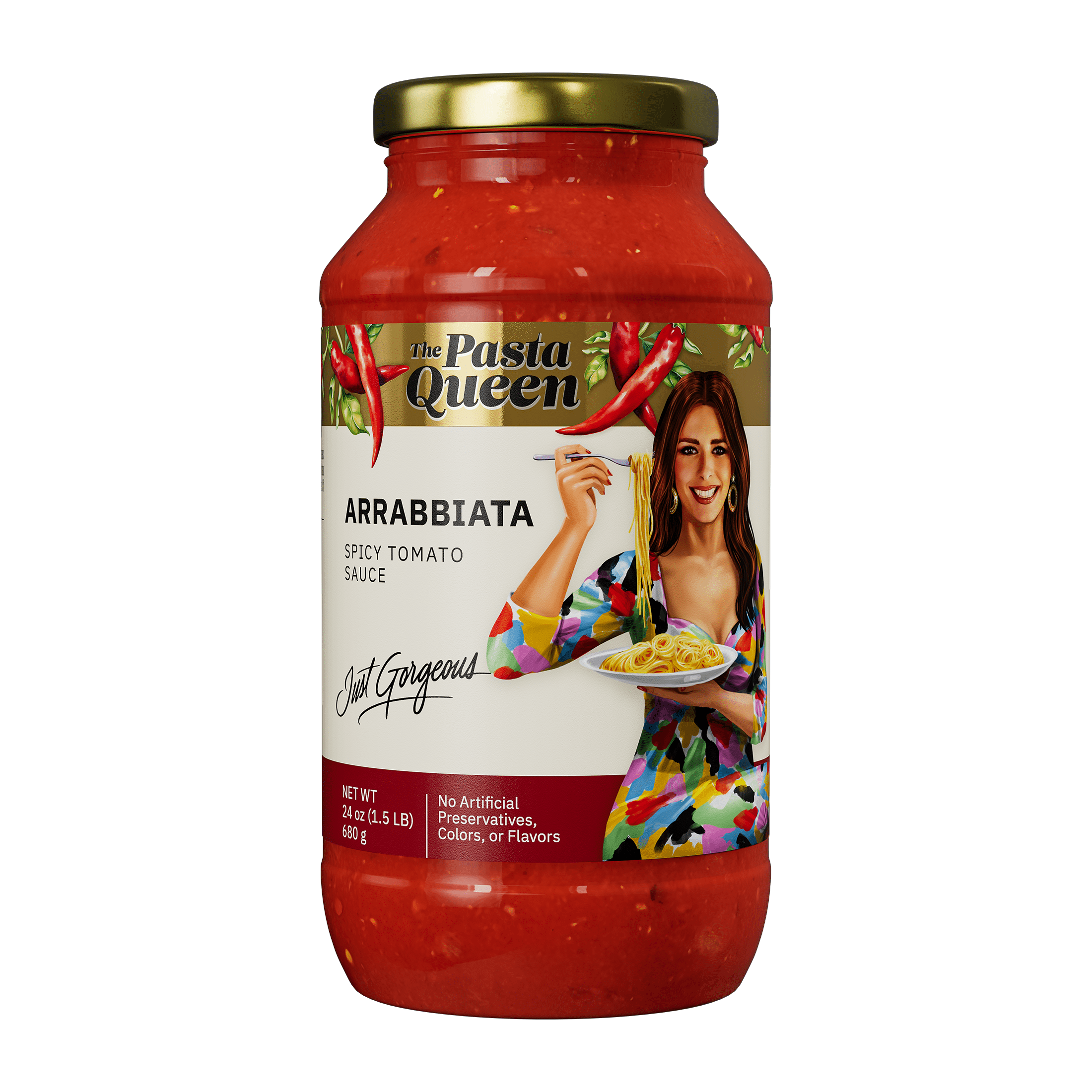 (2 pack) The Pasta Queen Arrabbiata Sauce, 24 oz Jar