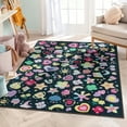 thumbnail image 2 of Care Bears Badges and Bears 5' x 7' Black Multi Area Rug By Well Woven, 2 of 8