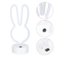 thumbnail image 4 of FRCOLOR Neon Light Easter Bunny Neon Light Creative LED Table Light Unique Party Night Lamp,11.02"X4.53"X3.94", 4 of 5