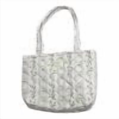 Quilted Tote Bag, Large Laptop Bag, Floral Print Shoulder Bag for Work Travel Shopping