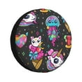 thumbnail image 1 of Fotbe Cat Icecream Funda de Llanta de Repuesto con Estampado, Engrosada, Ajuste Universal para Jeep, Remolque, RV, SUV, Camión-14 inch, 1 of 6