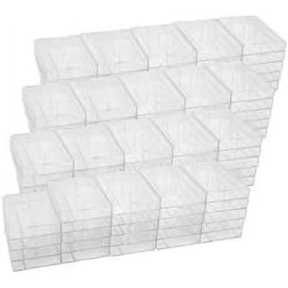 200 Pack Audio Cassette Tape case Clear/Clear Audio Cassette Tape Storage