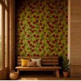 thumbnail image 2 of S4Sassy Peel & Stick Vinyl Wallpaper, Floral Wall Paper Contact Paper Waterproof- Green, 25"x120", Textured Finish, Removable Asian Style Covering for Home Decor in Bedrooms & Living Areas, 2 of 9