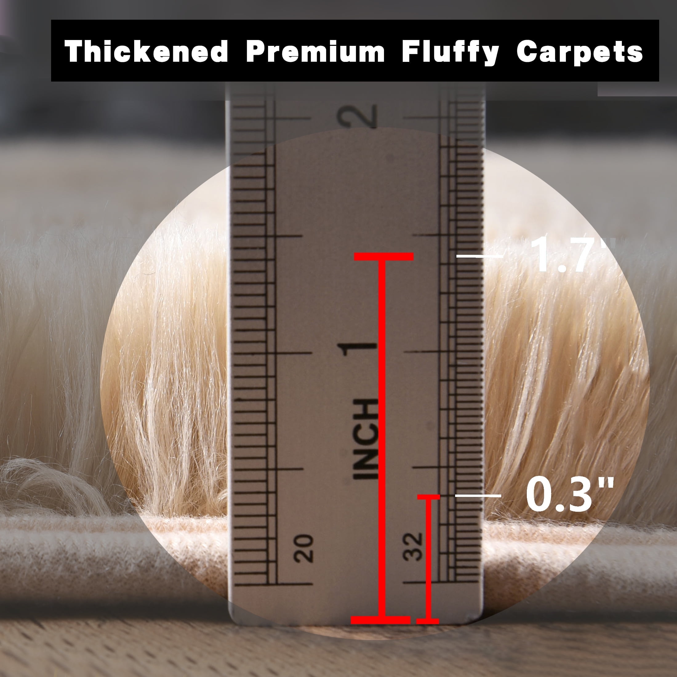 Socofuz 5x7ft Fluffy Rug for Living Room, Non-Slip Carpet Suitable for Bedroom Nursery Kids Girls Room Home Decoration