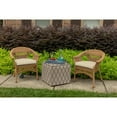thumbnail image 2 of Casual Cushion Solid Sunbrella® Fabric 1-Piece Indoor/Outdoor Wicker Seat Pad Cushion, 19.5"W x 19.5"L, Spectrum Sand, 2 of 6