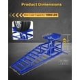 thumbnail image 2 of 2 Pack 11000 Lbs Hydraulic Car Ramps Heavy Duty Steel Low Profile Service Lift Ramps with Adjustable Height 9.3 In -14 In Blue, 2 of 6