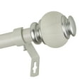 thumbnail image 3 of 1" Dia Faux Wood Curtain Rod 28-48 inch with Malik Finials - Pearl White, 3 of 3