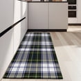 thumbnail image 4 of Blue Green Plaid Checkered Pattern Kitchen Rug Mat,Kitchen Runner Rugs Non Skid Washable,Decorative Kitchen Floor Mats for Kitchen,Sink,Laundry,17"X47", 4 of 5