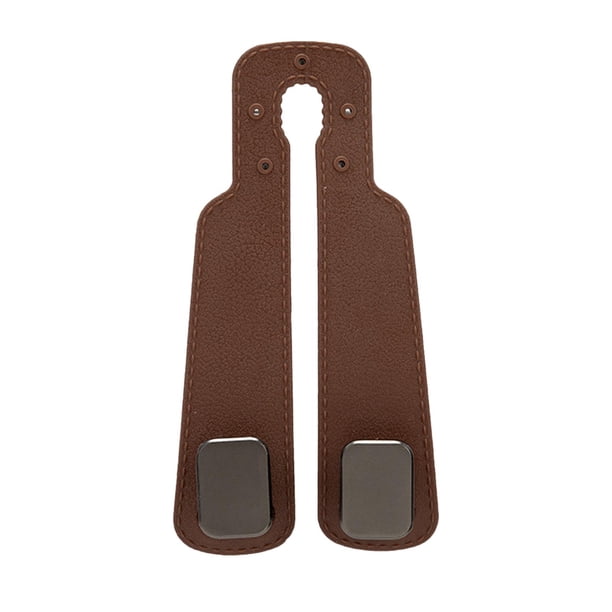 Gancho genérico para reposacabezas de asiento de coche, compacto, para bolsos y carteras. Marrón