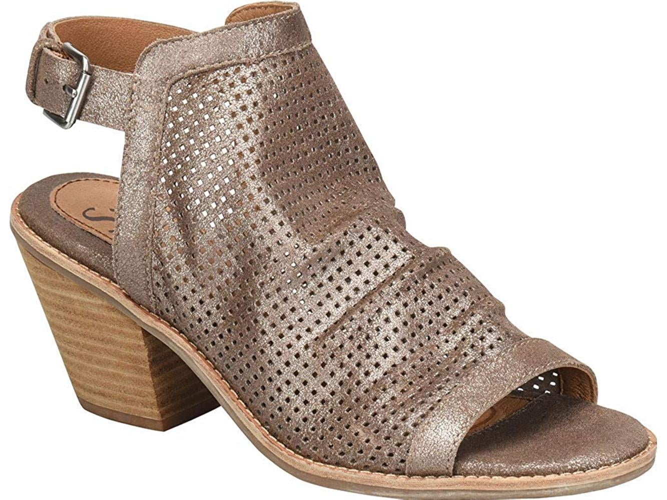 Sofft - Sofft Womens Milly Leather Open Toe Casual Slingback Sandals, Bronze, Size 7.5 - Walmart 