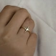 thumbnail image 5 of DBESTSTUDIOS Bold Star Ring, Four Point Star Earrings, Gold Star Finger Ring, Single Star Ring, Star Jewelry, Big Star Ring, Star Adjustable Ring, 5 of 5