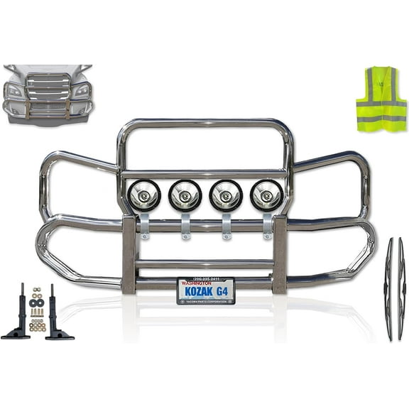KOZAK Grille Deer Moose Brush Bumper Guard HERD 300 For Freightliner Cascadia 2018 