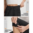 thumbnail image 4 of BALEAF Women's Hiking pants with 7 Pockets Lightweight Quick Dry Cargo Capris Pants for Women Summer Pants for Women Black L, 4 of 7