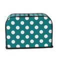 thumbnail image 2 of Sikiie Teal And White Polka Dot Toaster Covers 2 Slice Dustproof Toaster Cover Bread Machine Cover, Dustproof Cover - 11.4" x 7.5" x 7.9", 2 of 7