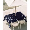 thumbnail image 2 of 54x80 Inch Outdoor Tablecloth with Umbrella Hole Zipper Rectangle Light Blue Cherry Floral Rectangular Tablecloths Waterproof Modern Art Falling Petals Watercolor Patio Table Cloth Cover for Picnic, 2 of 8