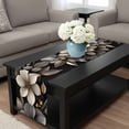 thumbnail image 4 of Gold Black Flower Table Runner 70 Inches Long, Blossoming Botanical Prints Leaf Kitchen Coffee Dining Table Decoration for Home Party Birthday Wedding Home Decor 13x70 Inches, 4 of 8