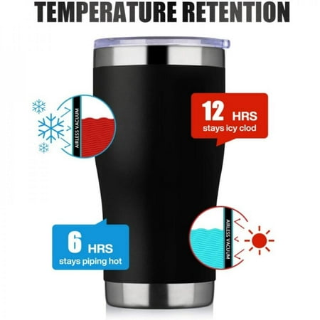 

Clearance! 20 oz Stainless Steel Tumbler with Lid Double Wall Vacuum Insulated Travel Cup Great for Cold or Hot Drinks Insulation Cup with 2 Straws+1 Brush