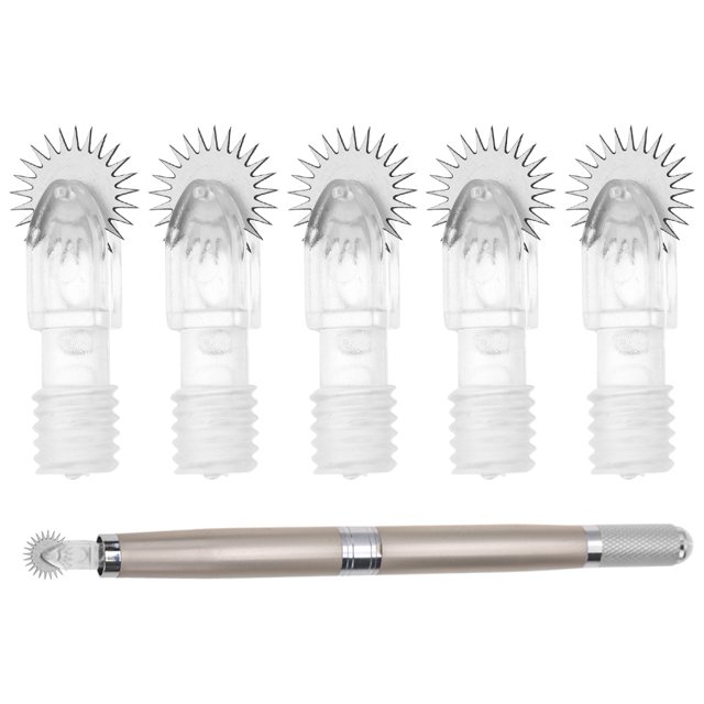Pluma de Microblading para cejas, juego de tatuajes, agujas de tatuaje con rodillo de doble extremo, pluma de Microblading Manual diseñada para precisión