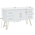 thumbnail image 6 of BarberPub 47.2’’ Modern Storage Cabinet Sideboard Cabinet for Living Room, Bedroom, Home, Barber Beauty Station Styling Storage, 6 of 9