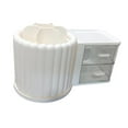 thumbnail image 2 of Organizador de maquillaje, caja de almacenamiento de escritorio, cajón giratorio, almacenamiento de papelería Blanco, 2 of 9