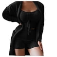 thumbnail image 1 of Birdeem Pyjama Mode Femme Slim Dentelle Taille Élastique Manches Longues Décontracté Trois Pièces, 1 of 1