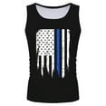 thumbnail image 2 of kpoplk Mens 4th of July Tank Tops 1776 Shirt Men's American Flag T-Shirt Patriotic Sleeveless Men's Gym Workout Graphic USA Flag Top(Black,XL), 2 of 6