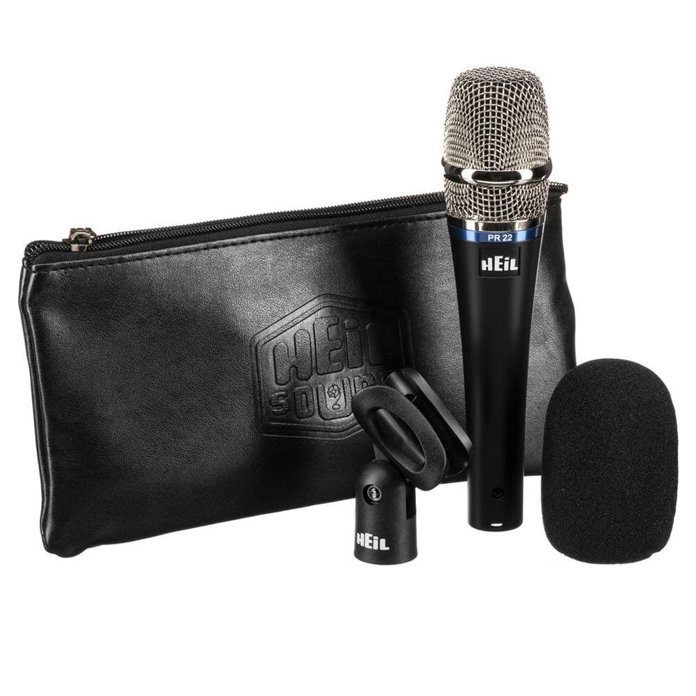 Heil Sound Dynamic Utility Handheld Microphone with Clip & Windscreen - PR22-UT