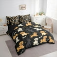 thumbnail image 3 of Feelyou Cute Dalmatian Animal Bedding Comforter Set 7pcs, Kawaii Cartoon Dog King Bedding Sets, Teens Kids Boys Girls Reversible Bed Sheets, Microfiber Bedroom Decor, 3 of 7