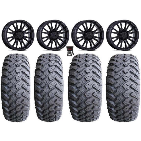 MSA ThunderLips 14" Wheels Black 27" MotoHammer Tires Polaris RZR XP 1000 / PRO XP / Ranger XP 900/1000