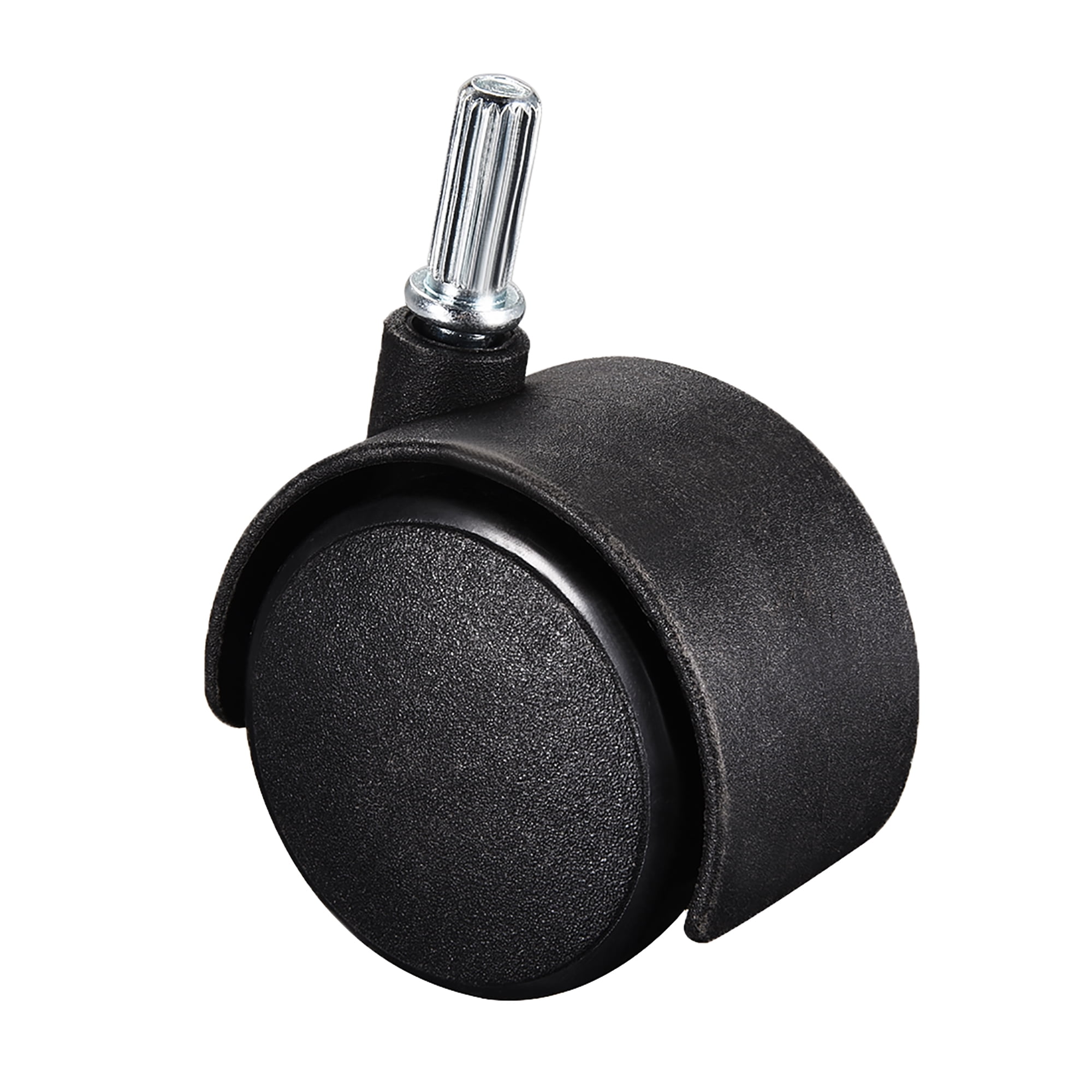 2inch Swivel Casters Nylon Twin Wheel 8mmx20mm Stem Furniture Caster Black