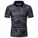thumbnail image 2 of Blusa de manga corta con estampado de cuello vuelto para hombre Pompotops  oipoqjl24955, 2 of 4