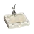 thumbnail image 4 of Plato de jabón de temático de queso con figura de estuche de contenedor de decoración moderna para bañera de baño de apartamentos lechoso, 4 of 8