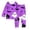 Purple-c, variant on Kcolen Halloween Gifts Halloween Pajamas 2Pcs Outfits for Teens,Long Sleeve Cute Print Crewneck Top Elastic Long Pants for Party Homewear