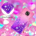 thumbnail image 5 of Case for Motorola Moto G Power 2021,Creativity Clear Gradient Quicksand Glitter Flowing Liquid Floating TPU Case Bling Diamond Sparkle Cover for Moto G Power 2021 JB Pink Mauve, 5 of 7