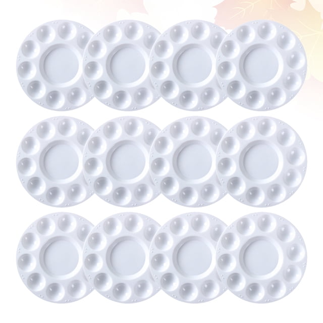 Phenofice 12Pcs Round Mixing Palette for Painting with Storage Friendly Attributes