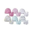 thumbnail image 5 of 12-Piece Baby Girls Cats Caps and Mitten Set, 5 of 8