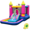 thumbnail image 1 of Patiojoy Kids Inflatable Bounce House Princess-themed Bouncy Castle with Slide Blow-up Bouncer with 480W Blower, 1 of 8