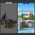 thumbnail image 6 of Garage Sports Equipment Organizer - Ball Storage Rack Heavy Duty Steel Ball Storage with 360 Rotaing Casters, Sports Organizer for Garage, Ball Rack for Basketball, Indoors and Outdoors, 6 of 7