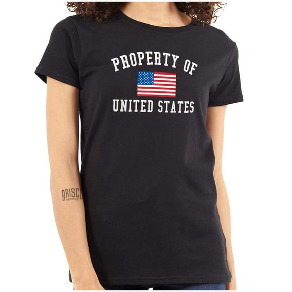 American Pride Patriotic July 4th Womens Slim Fit Graphic Tee Brisco Brands X