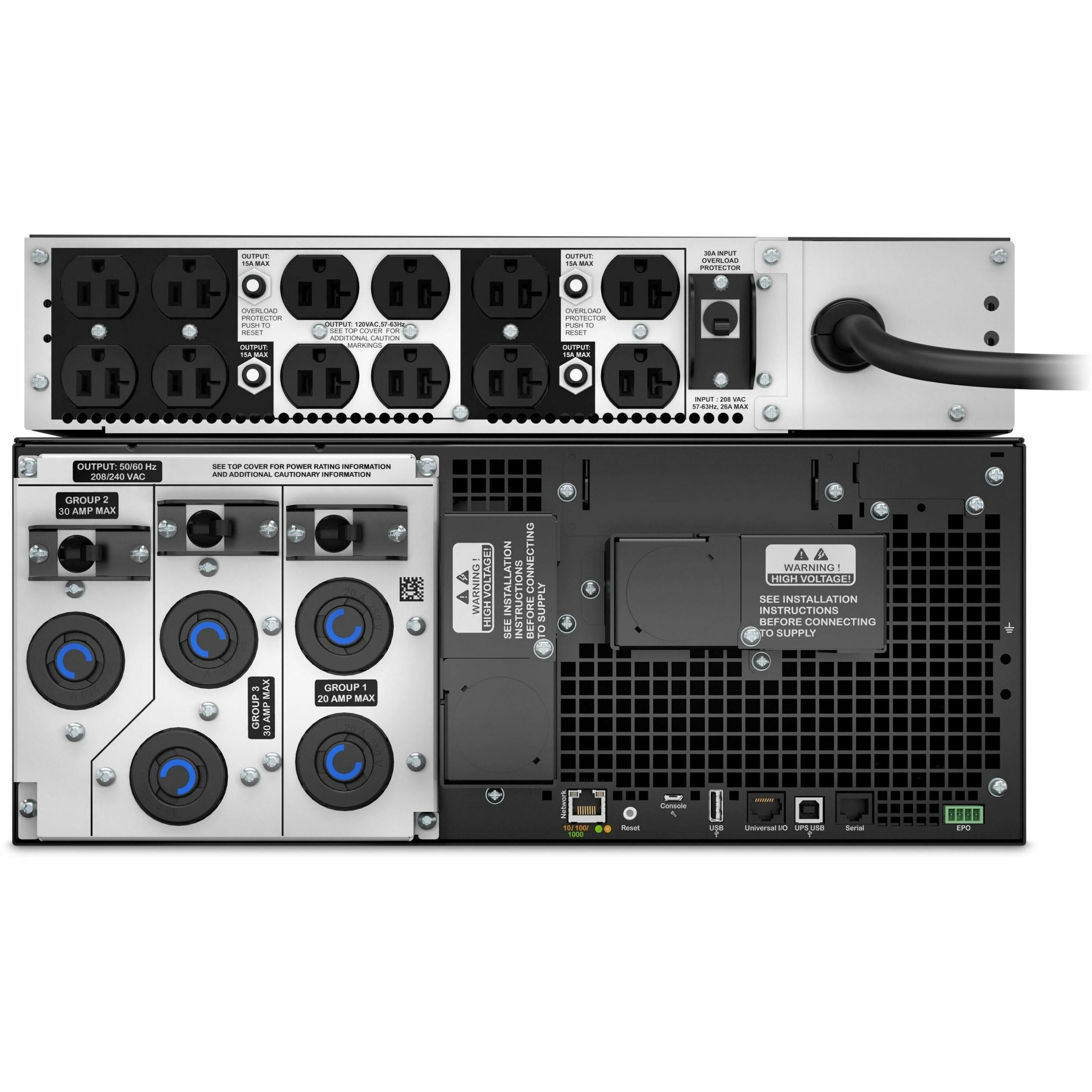 APC by Schneider Electric Smart-UPS SRT 6000VA RM with 208V to 120V 2U Step-Down Transformer