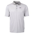 thumbnail image 2 of Men's Cutter & Buck  Gray/White NYU Violets Big & Tall Virtue Eco Pique Micro Stripe Recycled Polo, 2 of 3