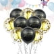 thumbnail image 2 of KAKOWELY 10 globos de látex de 12 pulgadas para fiesta de graduación, confeti dorado, para decoración de fiesta de graduación., 2 of 5