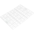 thumbnail image 4 of sweethay Alfombrilla antideslizante para pies de mascotas, rejillas de plástico, almohadilla de relajación para mascotas, cojín con orificio para jaula Aseo de mascotas Blanco sweethay PT0700-03B, 4 of 6