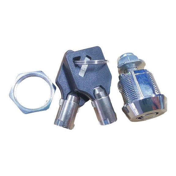 Cylindrical Lock and Key Set. 2 Keys, 1 Lock, 001-200 Key Code 07-32