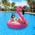 thumbnail image 2 of Flotador inflable para piscina FlyFreeU Flamingo con luces para adultos, 2 of 7