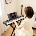thumbnail image 2 of Costway Clavier de Piano Électrique 61 Touches pour Débutants avec Support et Tabouret Réglables, 2 of 10