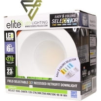 Elite REL637-CCT Series LED Retrofit Baffle Trim, Color SeleCCTor 2700K/3000K/3500K/4000K/5000K (White, 5/6")