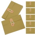 thumbnail image 2 of FRCOLOR thickened file bags Green Kraft Paper Envelopes with String Closure for Storage Multifunctional File Bags 10 Pcs,6.69"X4.53"X0.12", 2 of 5